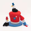 Zippypaws Toys Americana Burrow Top Hat Interactive Dog Toy
