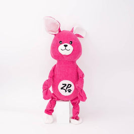ZippyPaws dog toys Corduroy Cuddlerz Pink Bunny Plush Squeak Dog Toy