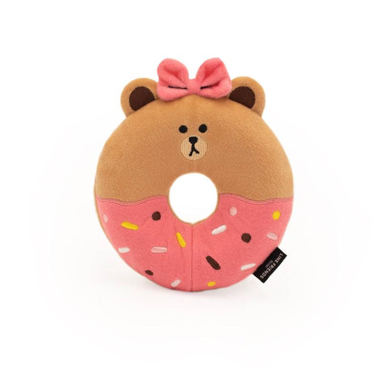 Zippypaws dog toys Line Friends Donutz Buddies - Choco Dog Toy