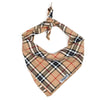 The Worthy Dog Bandanas SM Tan Plaid Pet Bandana
