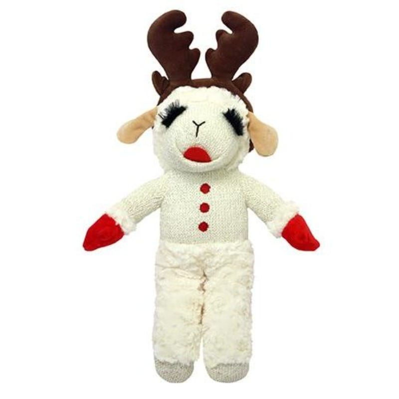 Multipet dog toys Standing Lamb Chop with Antlers Dog Toy - 13"