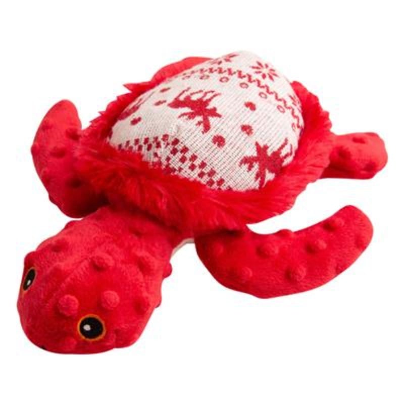 SnugArooz dog toys Merry the Turtle (Ugly Christmas Sweater - Red) 10" Dog Toy