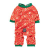 FuzzYard dog apparel S2 Gingerbread Snowstorm Red Holiday Pet Pajamas