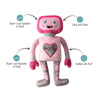 PetShop by Fringe Studio dog toys Will You Beep My Valentine Pink Plush Squeak Dog Toy