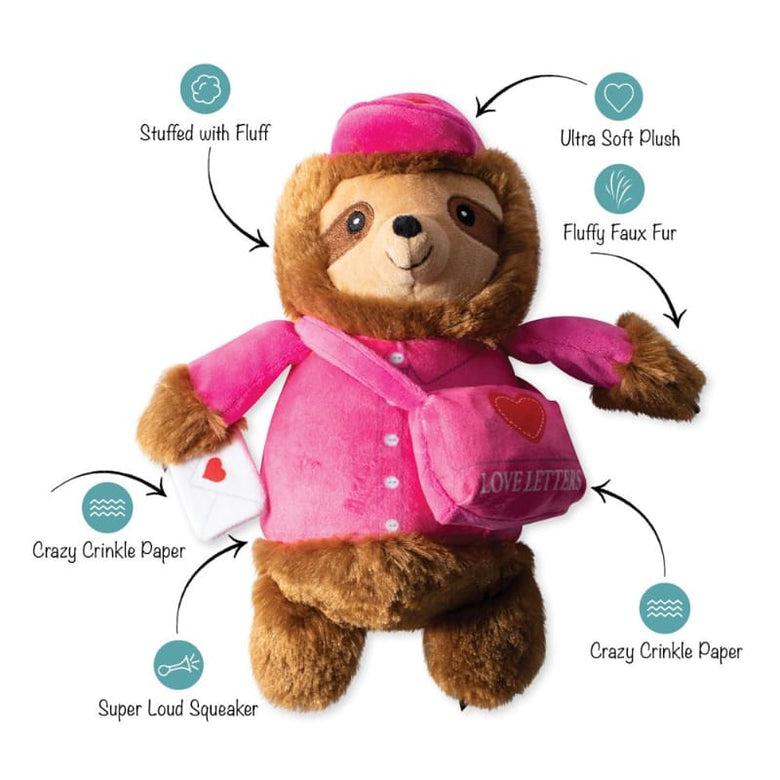 PetShop by Fringe Studio dog toys Love On Delivery Plush Squeak Dog Toy