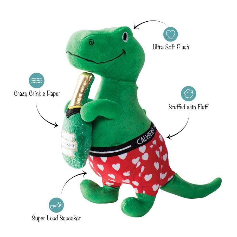 PetShop by Fringe Studio dog toys Bachelor Rex Plush Squeak Dog Toy