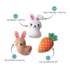 PetShop by Fringe Studio Dog Toys Easter Can't Stop The Hop Spring Small Plush Squeak Dog Toys Set - 3 Pk