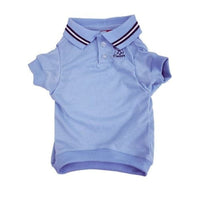 Barker's Bowtique Collared Shirts XS Light Blue Polo Pet Shirt