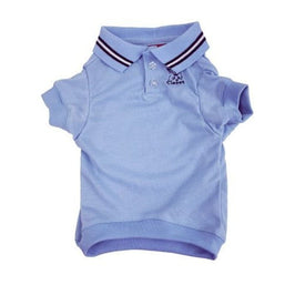 Barker's Bowtique Collared Shirts XS Light Blue Polo Pet Shirt