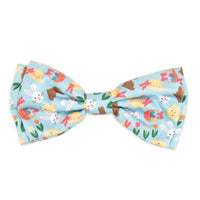 The Worthy Dog Bow Tie SM Hoppy Easter Blue Pet Bow Tie - 2 Sizes