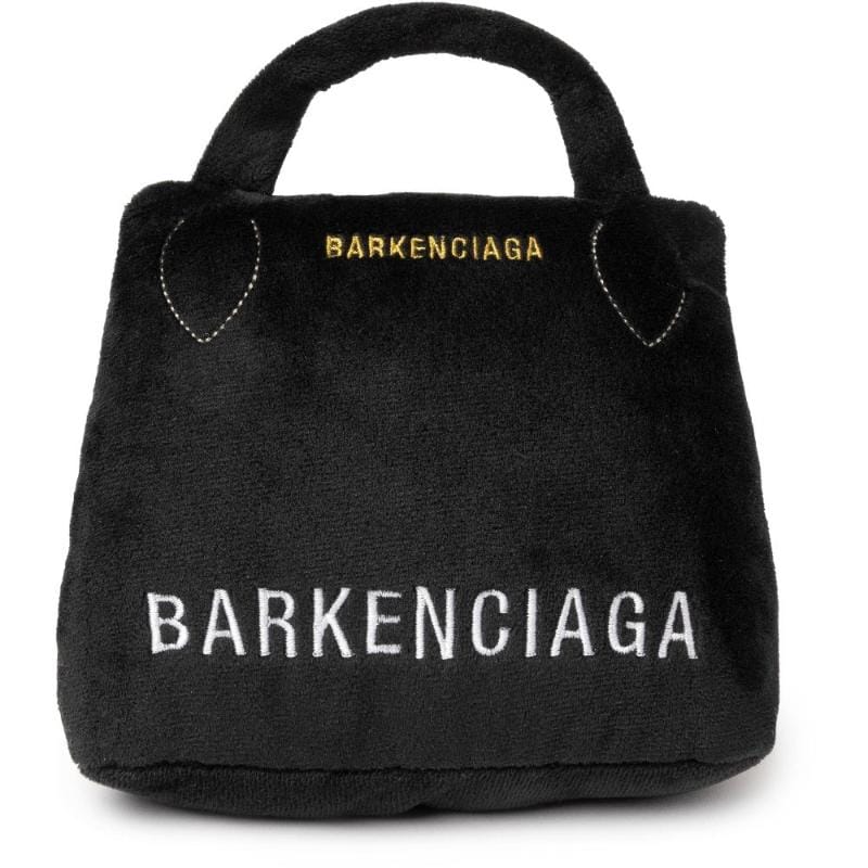 FuzzYard dog toys Barkenciaga Handbag Plush Squeak Dog Toy