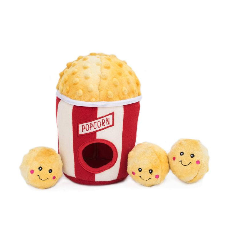 ZippyPaws dog toys Burrow Popcorn Bucket Dog Toy