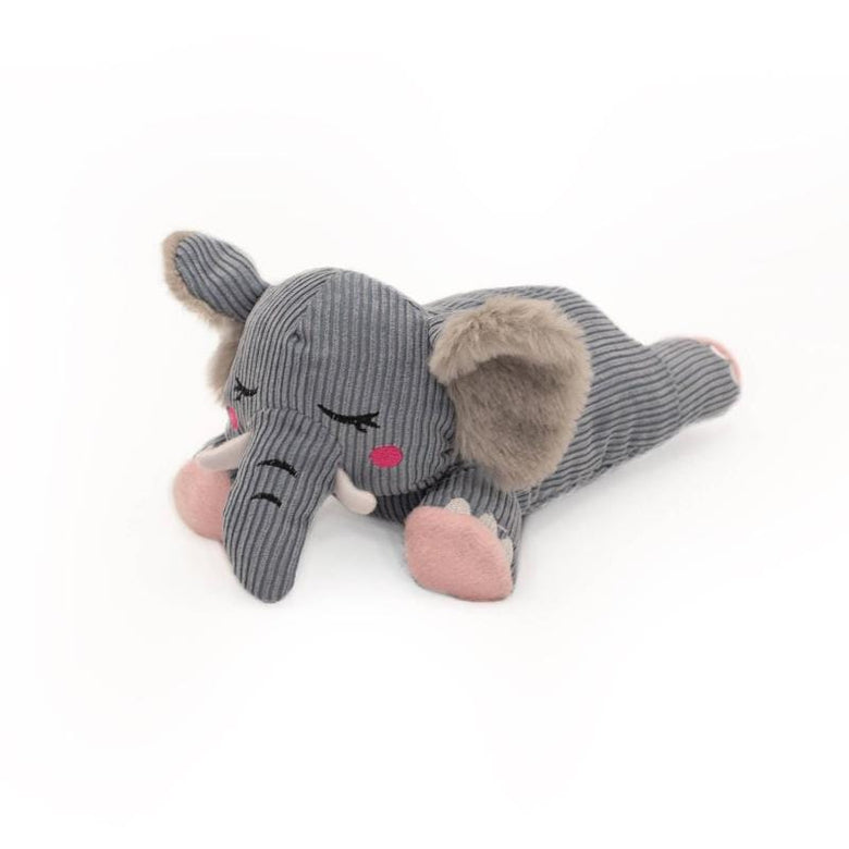 ZippyPaws dog toys Snooziez with Shhhqueaker Elephant Dog Toy