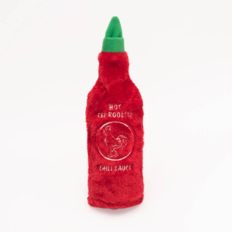 ZippyPaws dog toys Hot Sauce Crusherz Red Rooster Plush Dog Toy