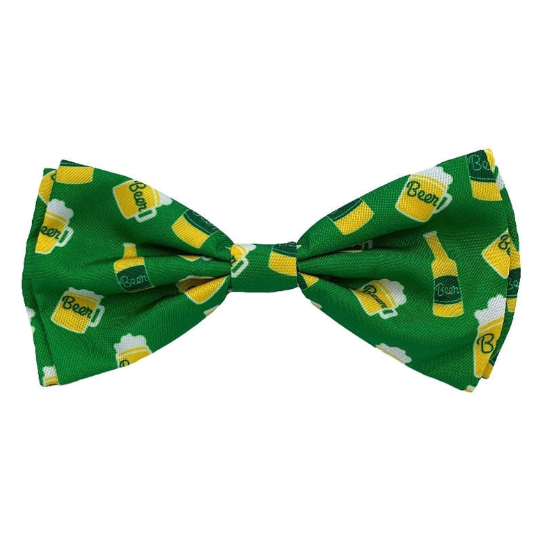 Huxley & Kent Bow Tie SM Irish Suds Green Dog Bow Tie - 3 Sizes