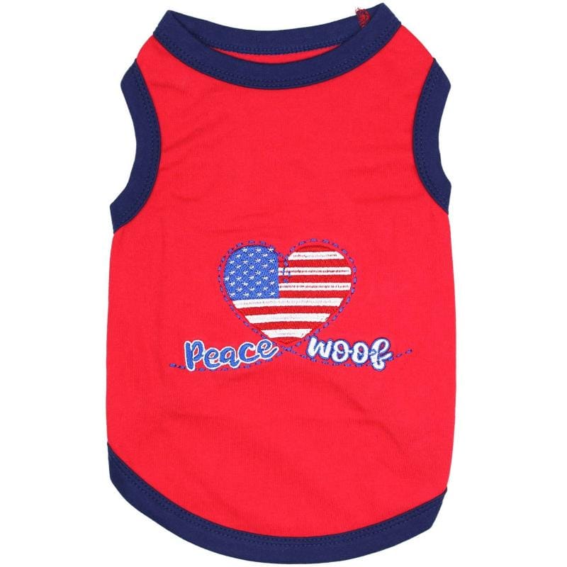 Parisian Pet Tee's XXS Peace, Love, Woof Pet Tee