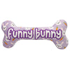 Huxley & Kent dog toys SM Spring Funny Bunny Bone Plush Squeak Dog Toy - 2 Sizes