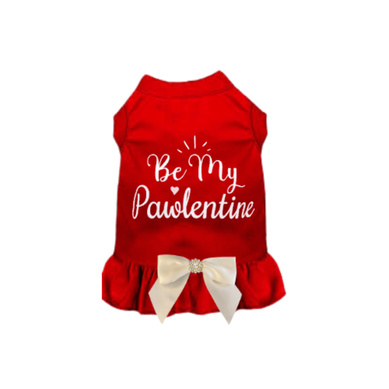 Bark Fifth Avenue Dresses XS Be My Pawlentine Jewel White Bow Red Dog Dress