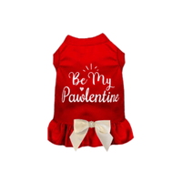 Bark Fifth Avenue Dresses XS Be My Pawlentine Jewel White Bow Red Dog Dress