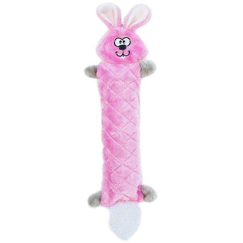 ZippyPaws dog toys Jigglerz Pink Bunny Plush Squeak Dog Toy