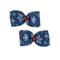 Barker's Bowtique - Warehouse Moving Sale thru 11/30 Bows Snowflakes Pet Hair Bow - 2 per Card