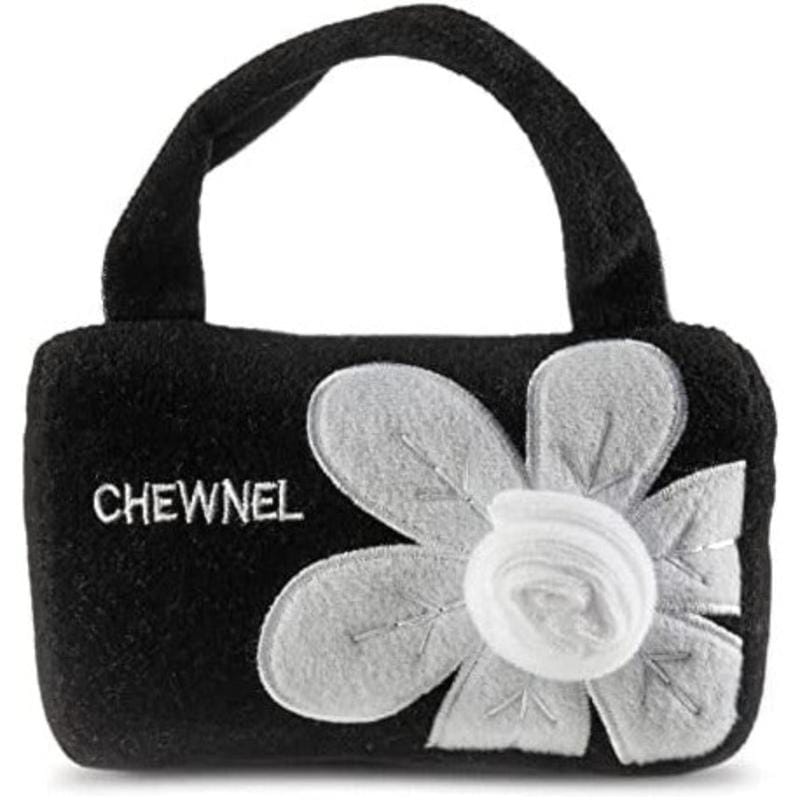 Dog Diggin Designs dog toys Chewnel Fleur Blanche Handbag Plush Squeak Dog Toy