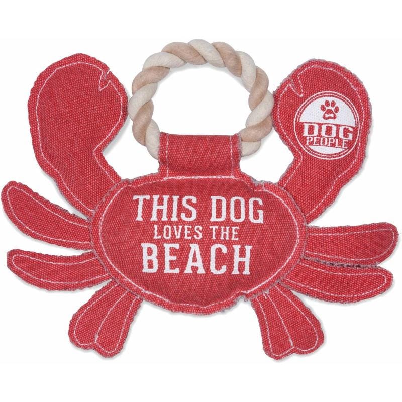 Pavilion Toys Beach Dog - 10.75" x 8" Canvas Dog Toy on Rope