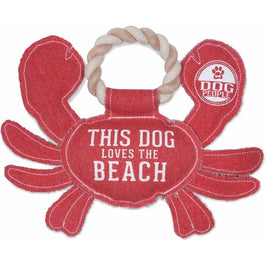 Pavilion Toys Beach Dog - 10.75" x 8" Canvas Dog Toy on Rope