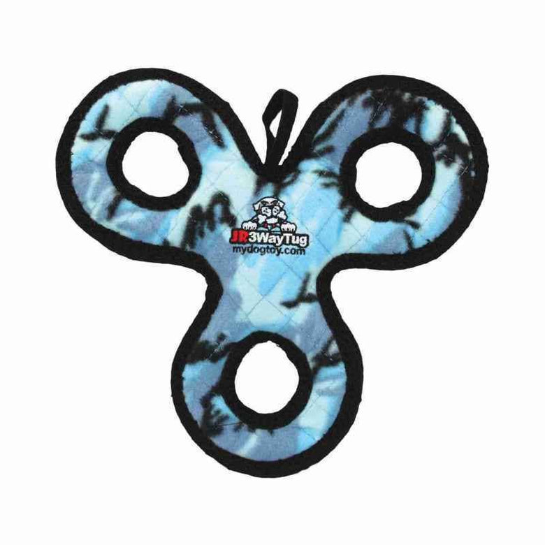 VIP Products/Tuffy dog toys Tuffy 3 Way Tug Camo Blue Durable Tough Dog Toy Jr