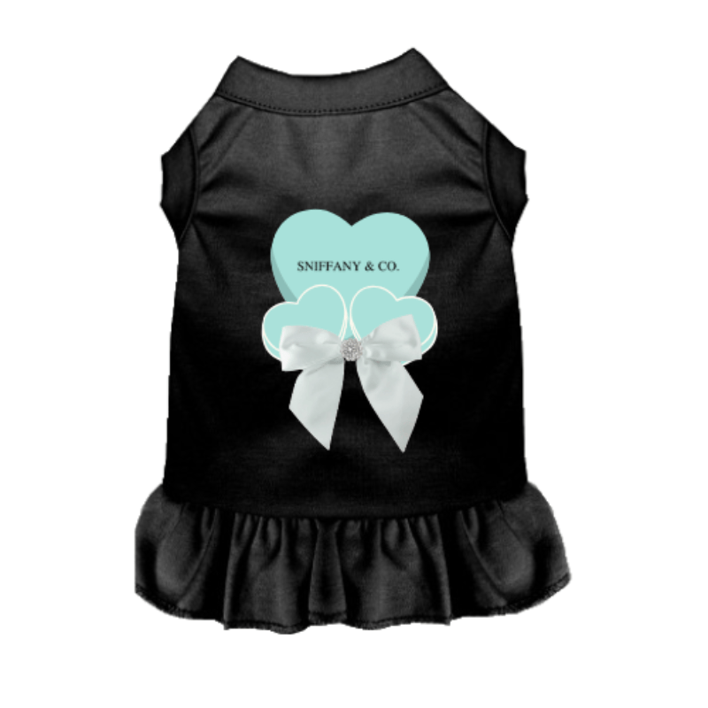Bark Fifth Avenue dog apparel XS Sniffany Love Hearts Dog Dress