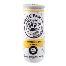 Haute Diggity Dog dog toys White Paw Muttlennial Mango Plush Squeak Dog Toy