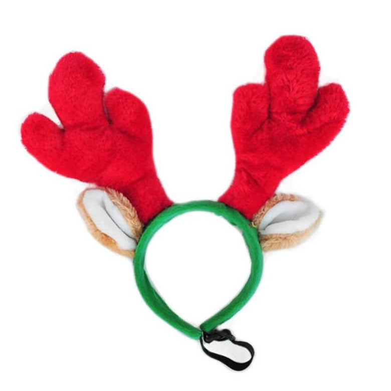 ZippyPaws Hats SM Reindeer Antlers Holiday Dog Headband