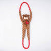 ZippyPaws dog toys Valentine's RopeTugz Bear Plush Squeak Dog Toy