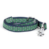 The Worthy Dog Leashes SM Hexagon Green/Navy Dog Leash - 2 Sizes
