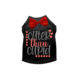 Bark Fifth Avenue Tee's XS Cuter Than Cupid Bowtie Black Pet Tee