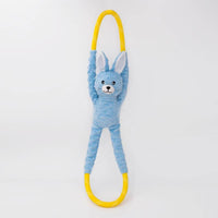 Zippypaws dog toys Easter RopeTugz Blue Bunny Spring Rope Dog Toy