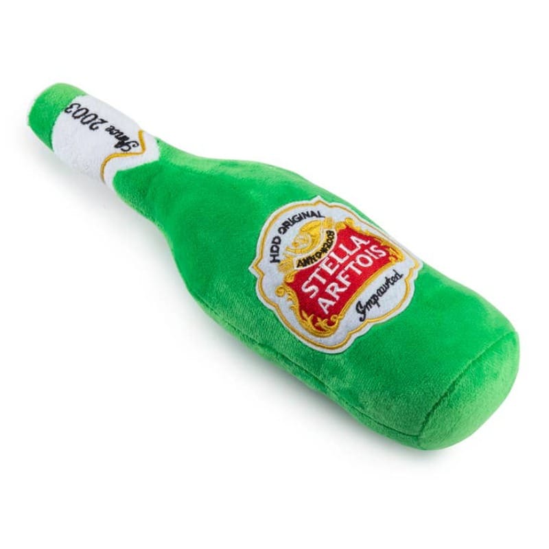 Haute Diggity Dog dog toys Stella Arftois Bottle Plush Squeak Dog Toy