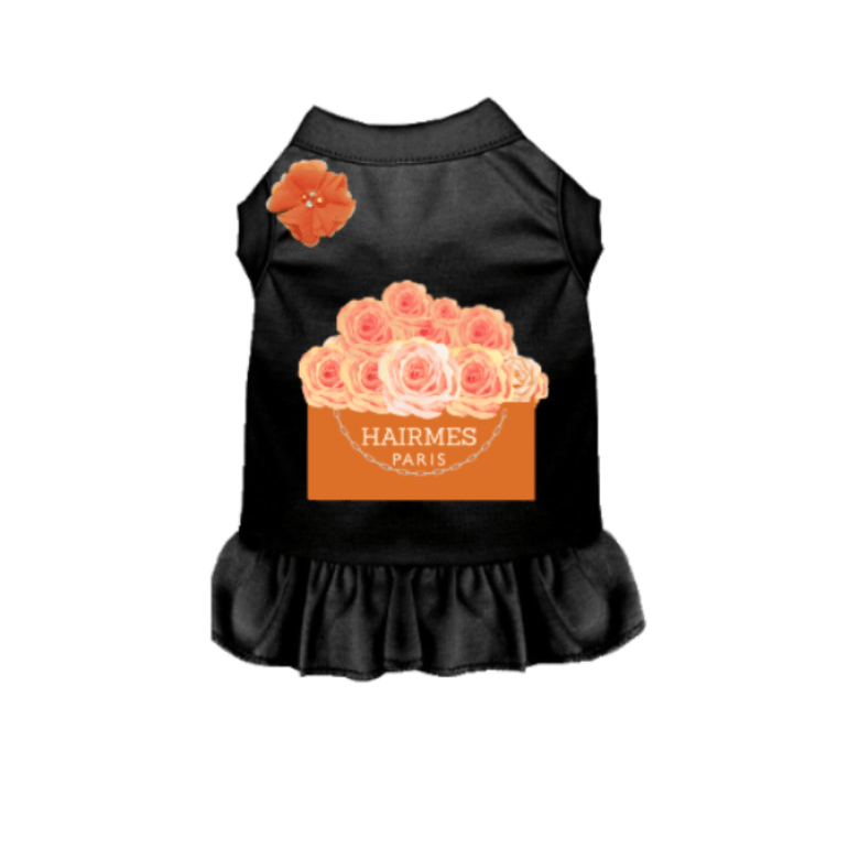 Bark Fifth Avenue dog apparel XS Hairmes Flowers Dog Dress
