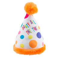 Haute Diggity Dog Toys Happy Birthday Pawty Hat Dog Toy