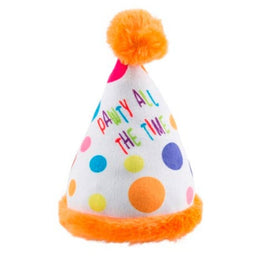 Haute Diggity Dog Toys Happy Birthday Pawty Hat Dog Toy