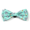 The Worthy Dog Bow Tie SM Bunnies & Carrots Mint Green Pet Bow Tie - 2 Sizes