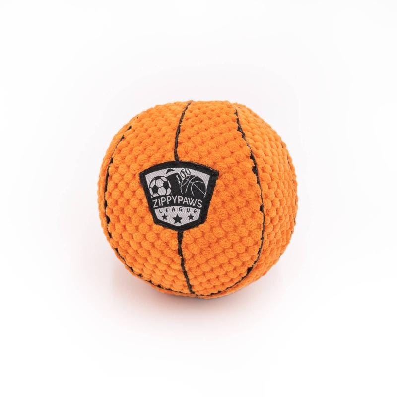 ZippyPaws dog toys SportsBallz Basketball Plush Dog Toy