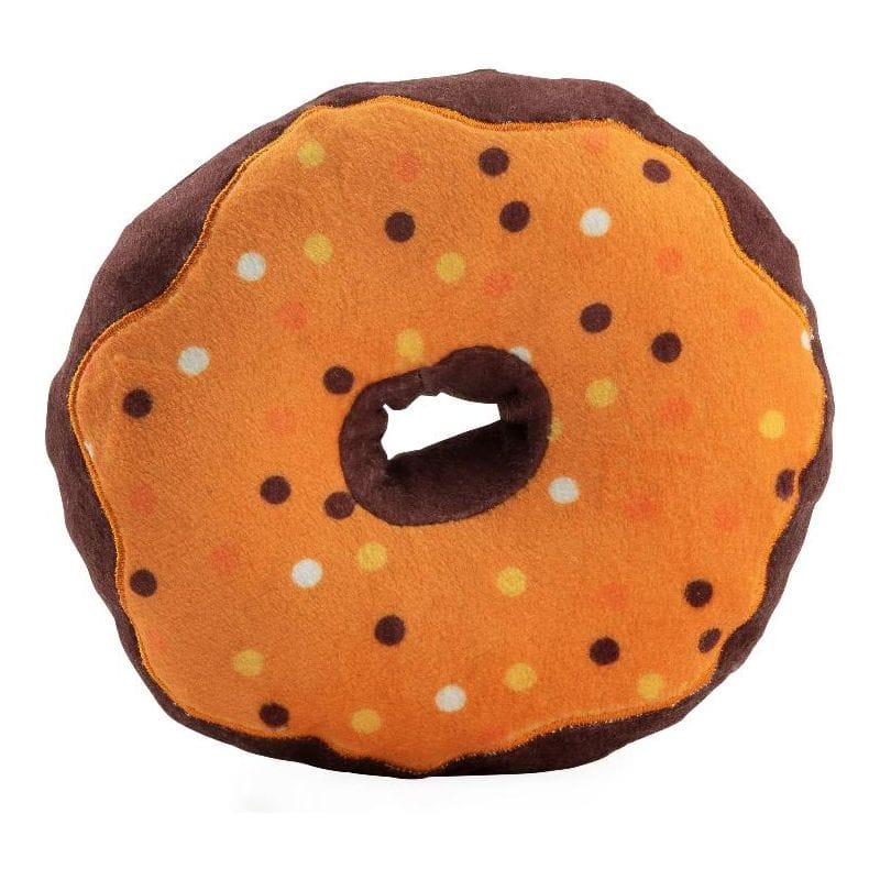 Haute Diggity Dog dog toys Fall Pupkin Spice Donut Plush Squeak Dog Toy
