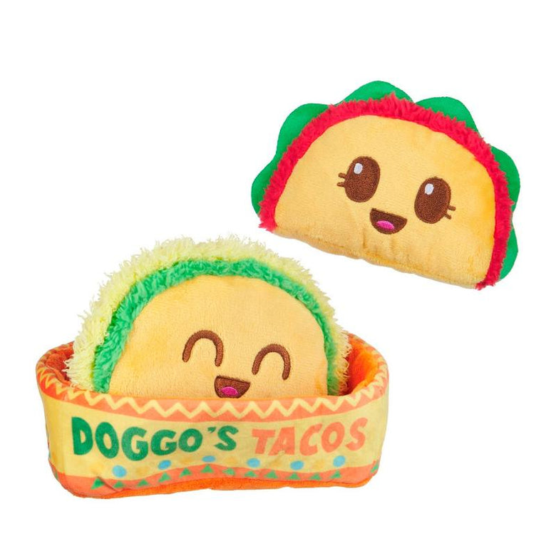 BARK dog toys Doggos Tacos Plush Dog Toy Set - 3 Pc