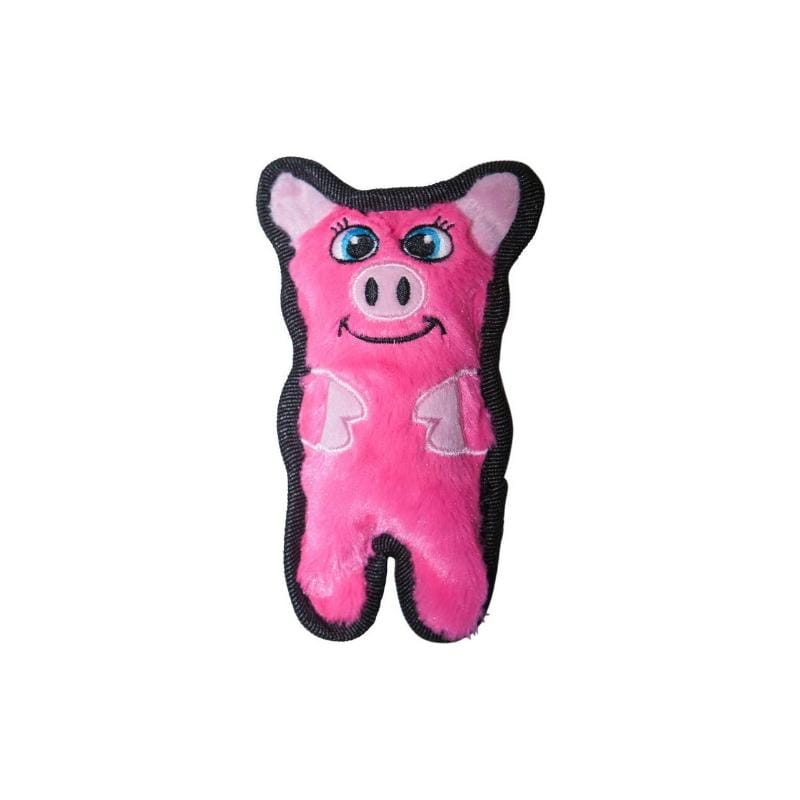 Outward Hound dog toys Invincibles Pig Durable Plush Pink XS Dog Toy