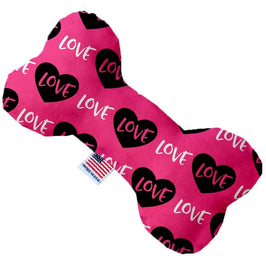 Mirage Pet Products dog toys Sm6" Pink Love Hearts Bone Dog Toy - 2 Sizes