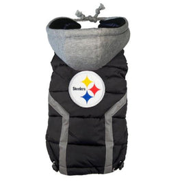 Barker's Bowtique Jackets S Pittsburg Steelers Dog Puffer Vest