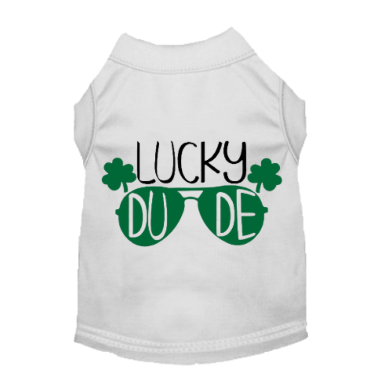 Bark Fifth Avenue Tee's XS Lucky Dude Dog Tee