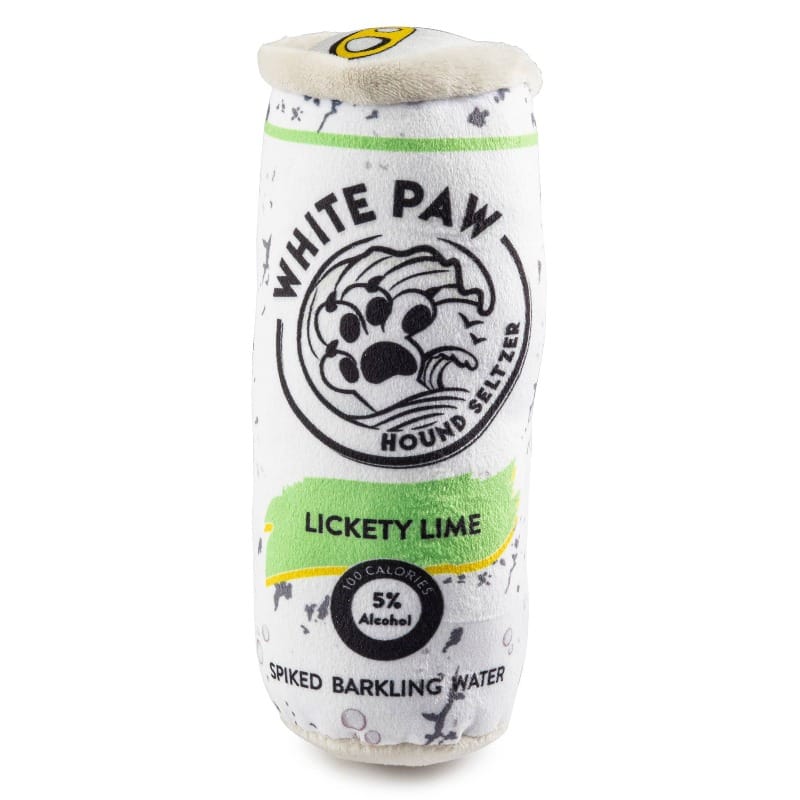Haute Diggity Dog dog toys White Paw Lickety Lime Plush Squeak Dog Toy