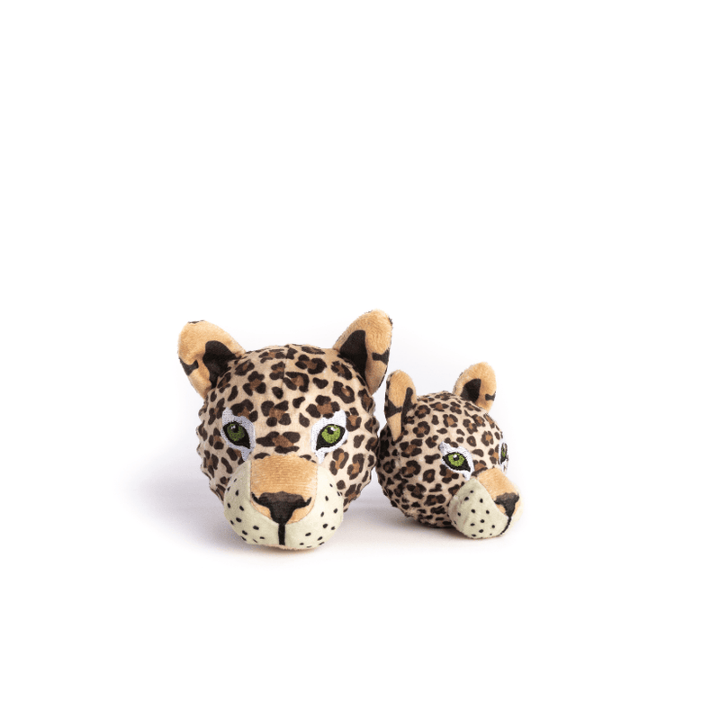 fabdog dog toys Leopard Faball Plush Ball Dog Toy - 2 Sizes